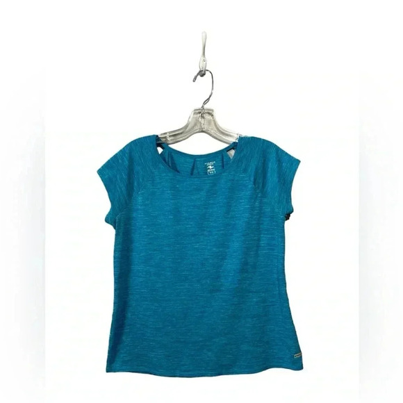 Athletic Works Dri-More, Heathered Blue Sporty Scoop Neck Top, Medium πββοΈ - Picture 2 of 7